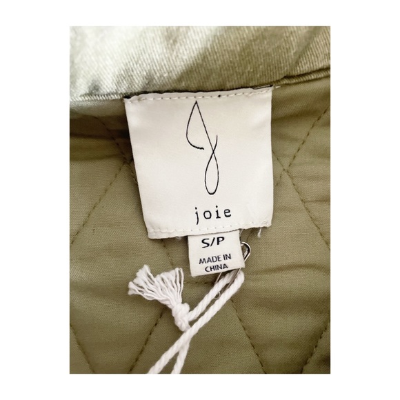 Anthropologie Joie Quilted Utility Barn Shacket Olive Green - Picture 3 of 6